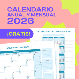 *GRATIS* CALENDARIO ANUAL Y MENSUAL 2026